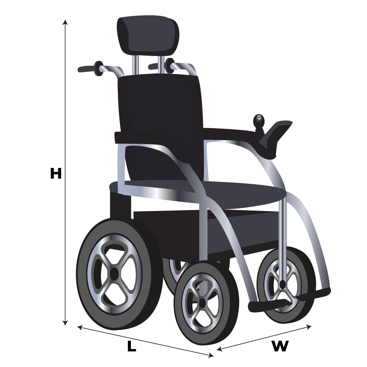 Pride Mobility Fusion (2022) dimensions